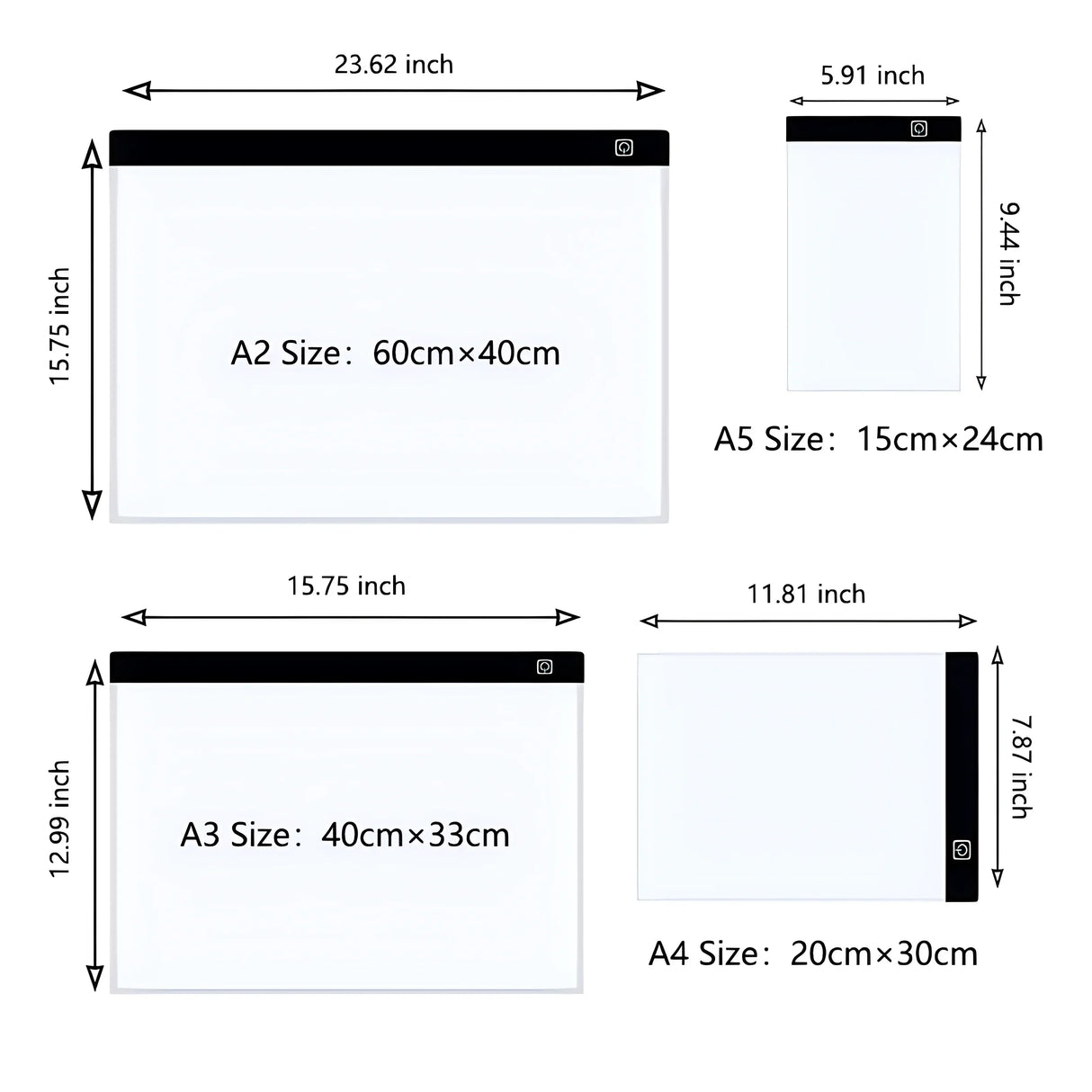 A3 LED Copying Table Children Drawing Board Transparent