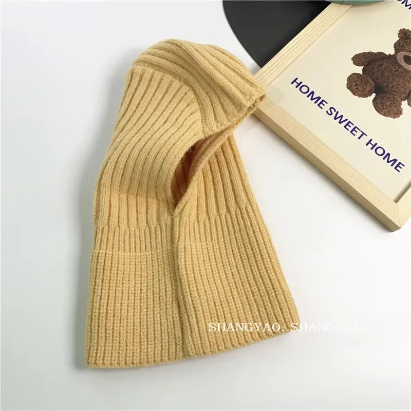 2 in 1 Children Woolen Hats Fashion Balaclava