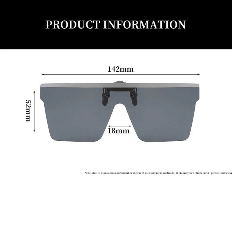 YAMEIZE Clip On Sunglasses Women Men Polarized Flat