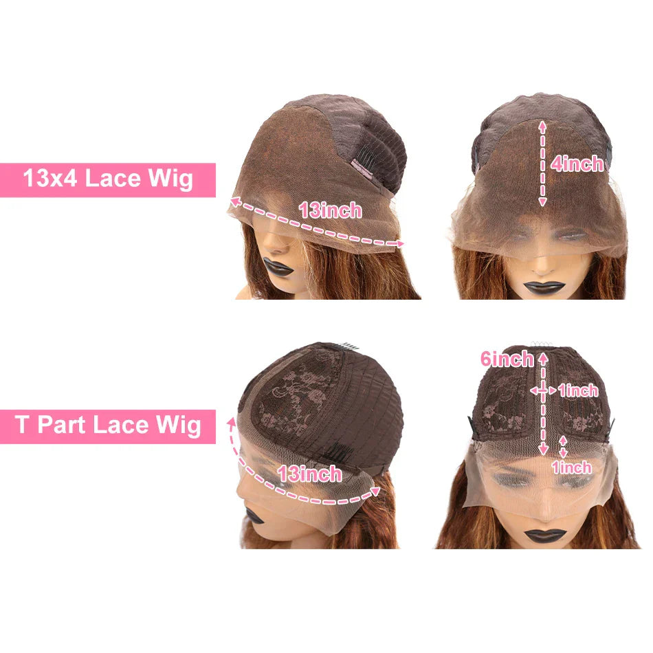 Curly Highlight 13x4 Lace Front Human Hair Honey