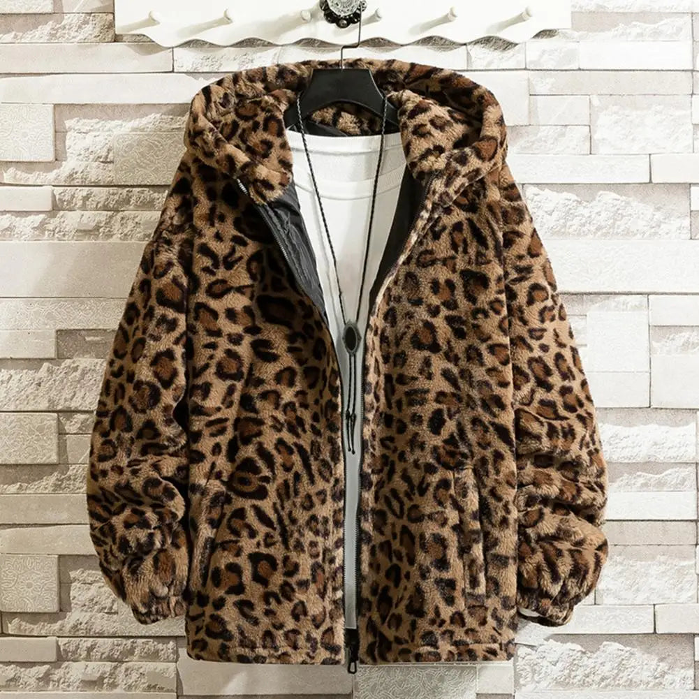 Skin-touching Chic Winter Men Thickened Fleece Jacket Coat