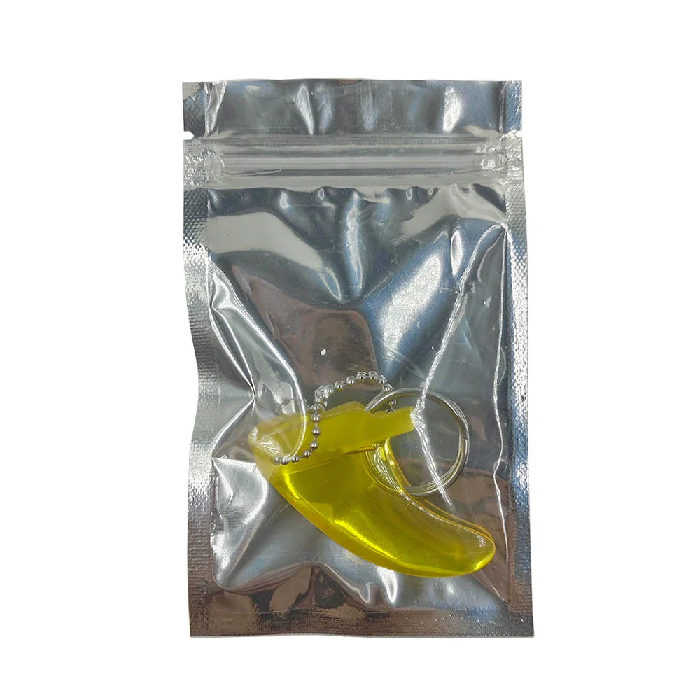 Key Chain Ring Clear Colorful Surf Fins Key