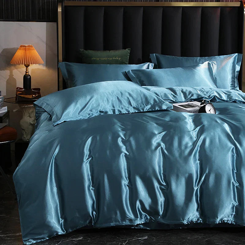 Luxury Gold Mulberry Silk Bedding Set Comforter Quilt