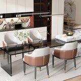 Italian Luxury Dining Chairs Leather Unique Hotel Terrace