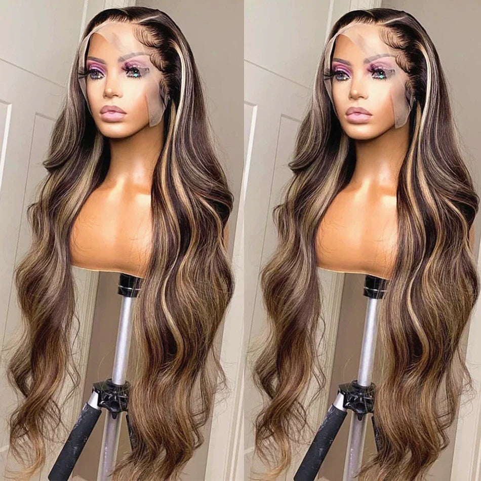 13x4 13x6 Hd Highlight Wigs Human Hair Body