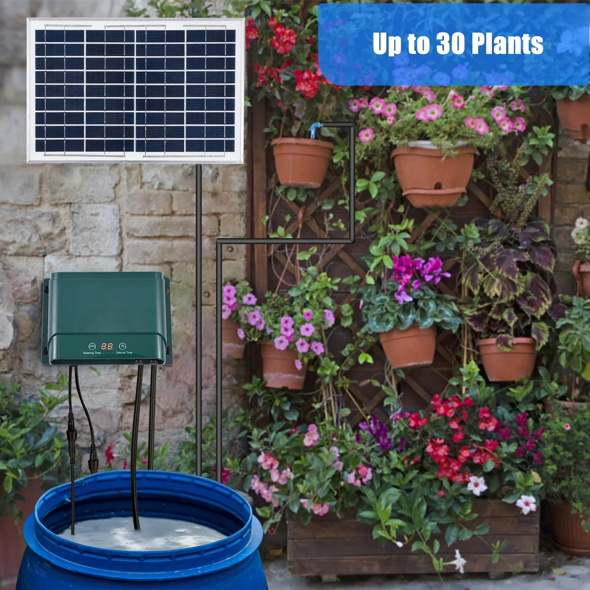 Solar Automatic Drip Irrigation Kit 7 Timing Modes