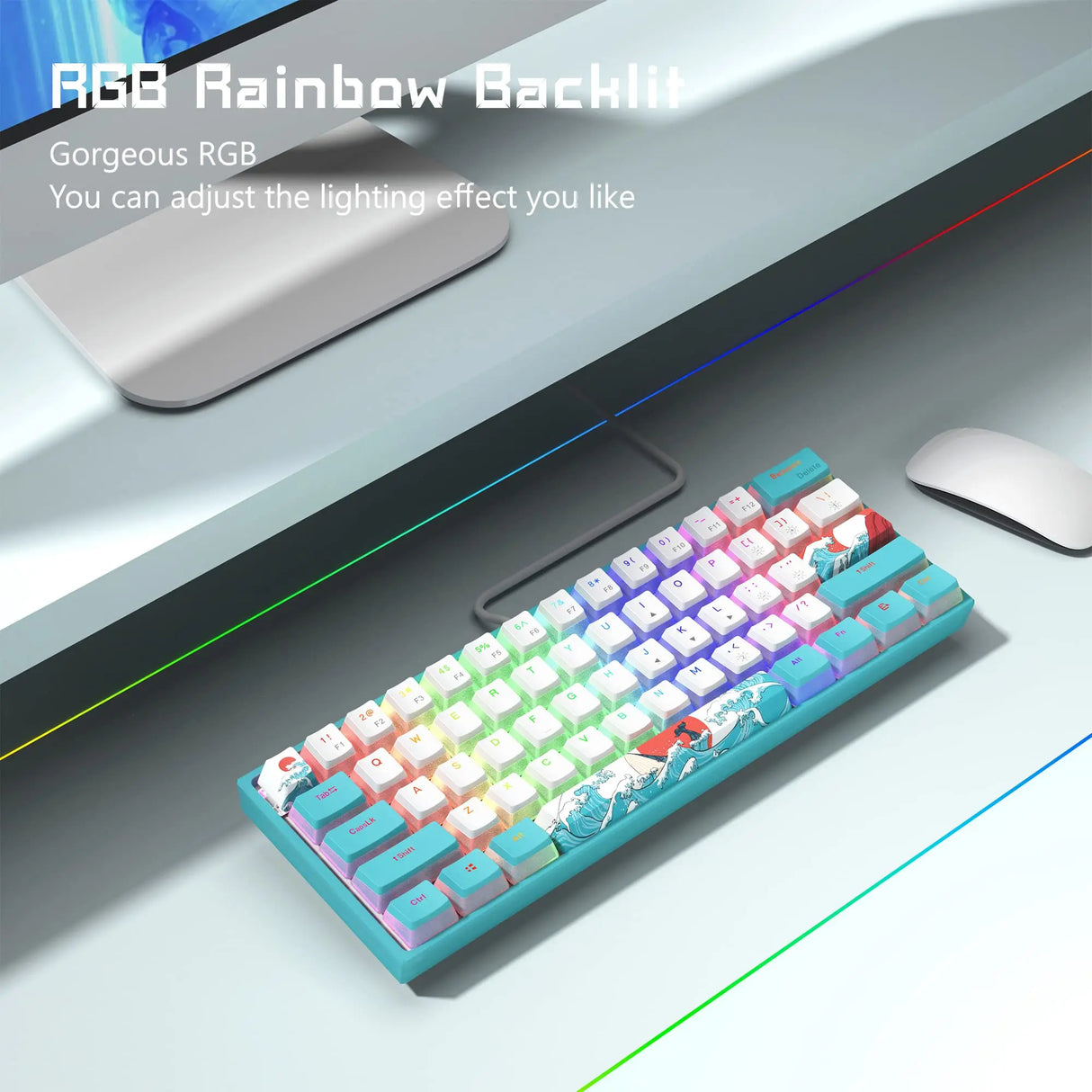 Womier WK61 Mechanical Keyboard RGB Wired Gaming Keyboard