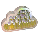 Clouds Tulip Lamps LED Night Light Mirror Table