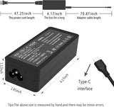 65W USB C Laptop Charger Power Adapter for