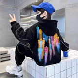 Autumn Children's Boy Clothes Set Letter Embroidery Hooded