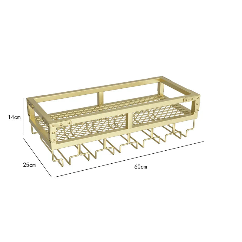 Bar Metal Wine Rack Display Wall Mounted Club