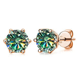GRA 0.5ct-1ct D Color Certified Moissanite Stud Earrings