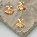 GUFEATHER ME34,jewelry accessories,18k gold rhodium plated,copper,zircons,hand made,charms,jewelry making,diy