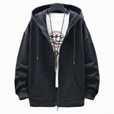 Trendy Autumn Winter Men Fleece Hoodie Sweater Jacket