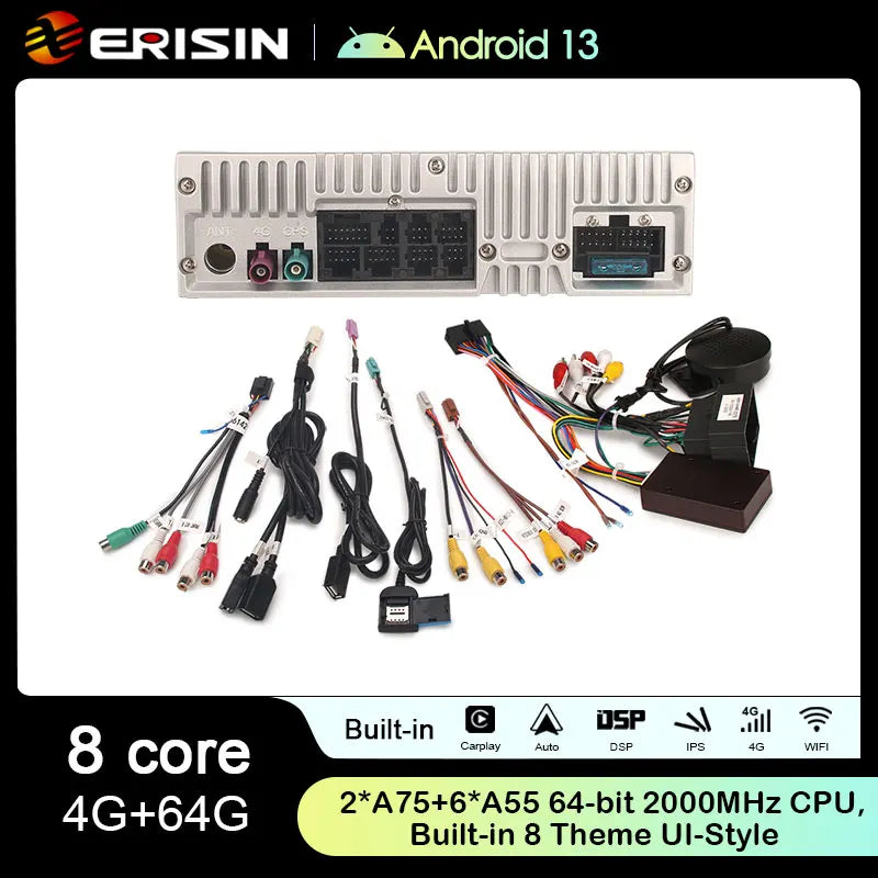 Erisin ES8950F IPS CarPlay Auto Android 13.0 Car