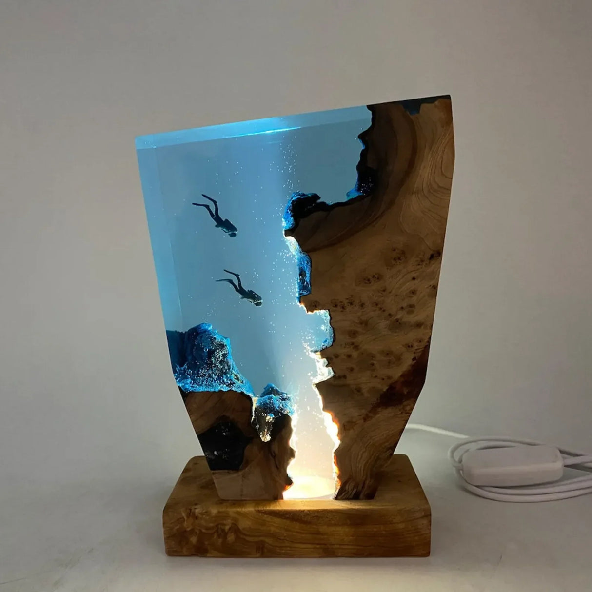 Seabed World Organism Resin Table Light Creactive Art