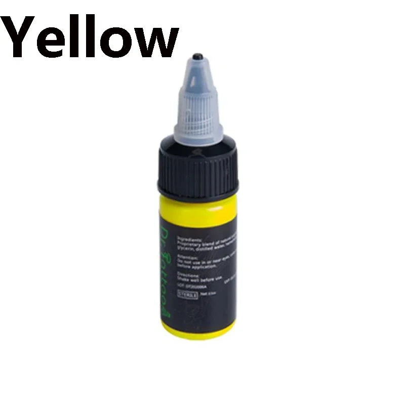 UV Tattoo Inks Pigment 8 Colors Professional Semi-Permanent