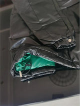 Black bright face standing collar down jacket men