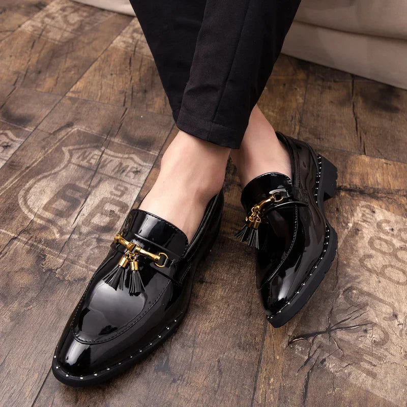Men tassel loafers Mens loafers leather Man shoes