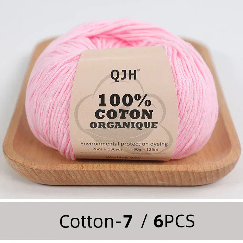 QJH 100% Cotton Yarn, Cotton Baby Sport Weight