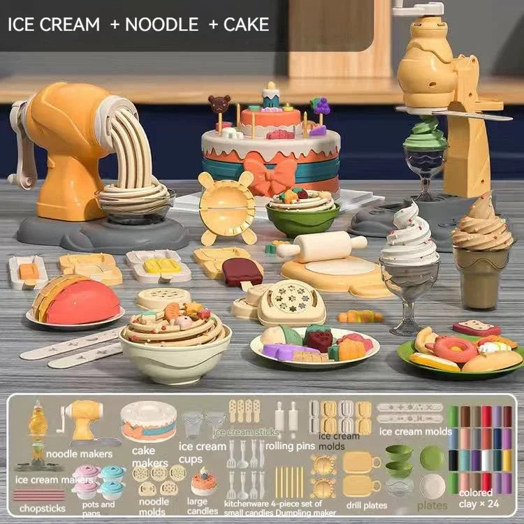 3D Plasticine Mold Modeling Clay Ice Cream Color