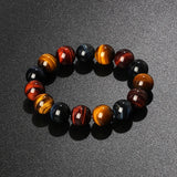 Original Lightning 6-16mm colorful Tiger Eyes Beads Bracelet