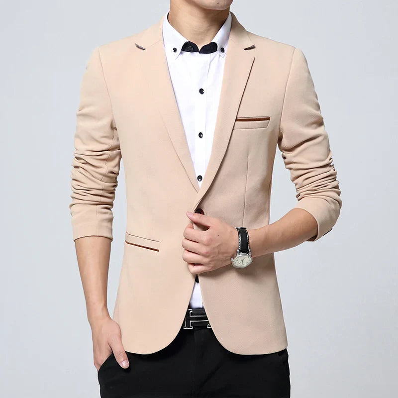 5XL-M Brand Mens Casual Blazers Spring Autumn Fashion