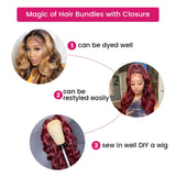 Vallbest 32 Inch 99J Body Wave Bundles With