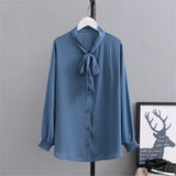 2022 Autumn Plus Size Women Shirt Fashion Solid