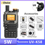UV K58 Walkie Talkie 5W Quansheng UV-K6 Two