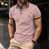 Solid Color Versatile Boutique Men's polo shirt Business