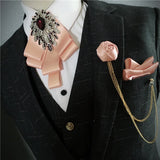 Men's Bow Tie Corsage Pocket Towel Sets British