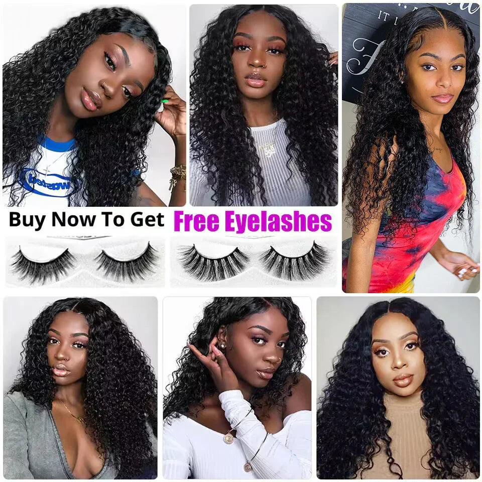 CRANBERRY Hair Deep Wave Human Hair Bundles With