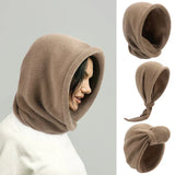 Women Knitted Scarf Hood Hat Neck Collar Cap