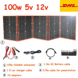 100w Foldable solar panel portable solar charger 12v