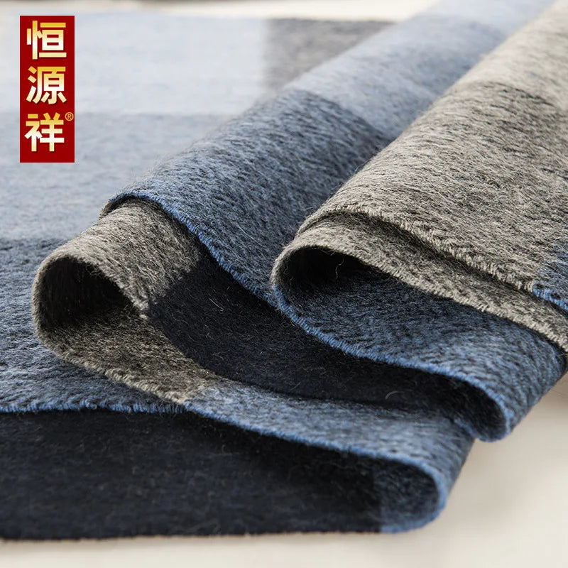 High Quality 100 Wool Scarf Men Autumn Winter