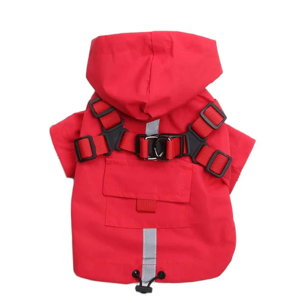 Dog Cat Raincoat Jacket Traction&Reflective Design Pet Puppy