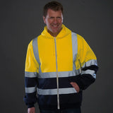 Men Reflective Strip Hoodie Sweatshirt Long Sleeve Fitting