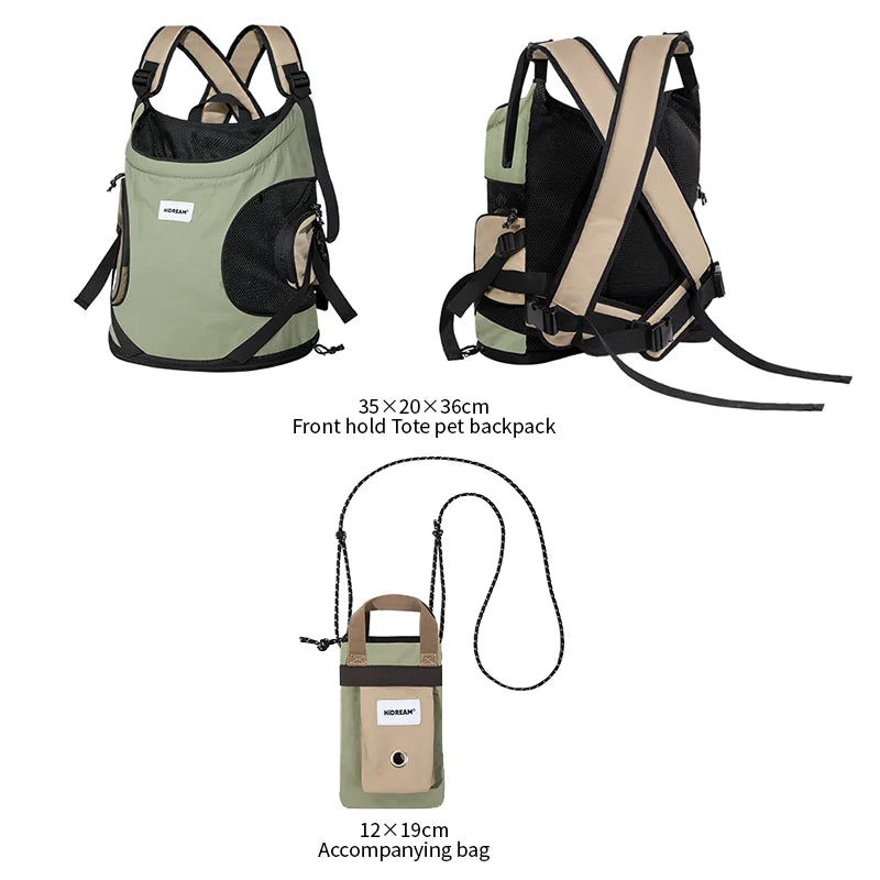 Puppy Kitten Travel Chest Sling Bag Pet Front