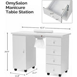 Manicure Table Nail Desk for Nail Tech, Nail