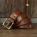 3.8CM Men High Quality Genuine Leather Belt Luxury