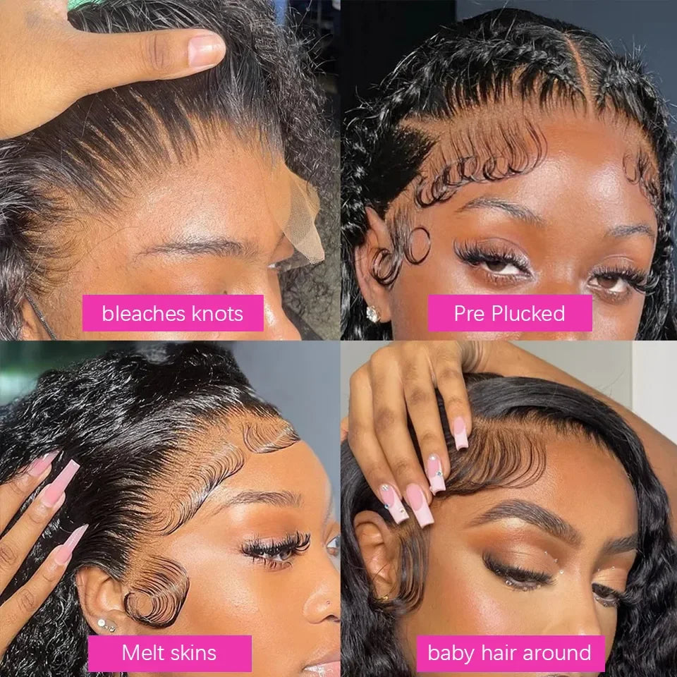 Deep Wave Lace Front Wigs Human Hair 13x4