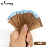 Isheeny Mini Tape Hair Extensions 12"-24" Machine Remy