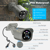 Techage 4K 8MP PoE Outdoor Two-way Audio Bullet