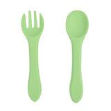2 PCS Silicone Spoon Fork for Baby Utensils