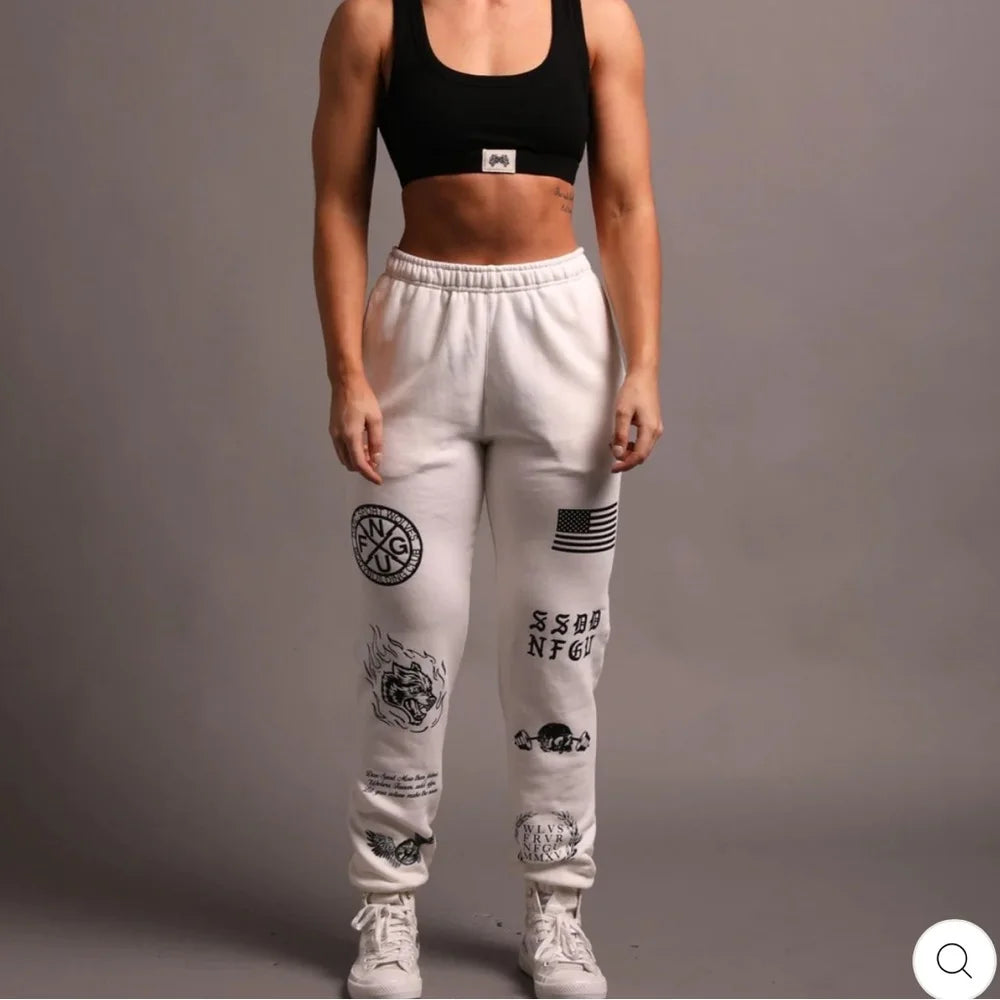 DARC Wolves Joggers Street Pants Casual Warm Oversize