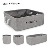 4pcs/set Customized Name Dog Clothes Storage Basket Pet