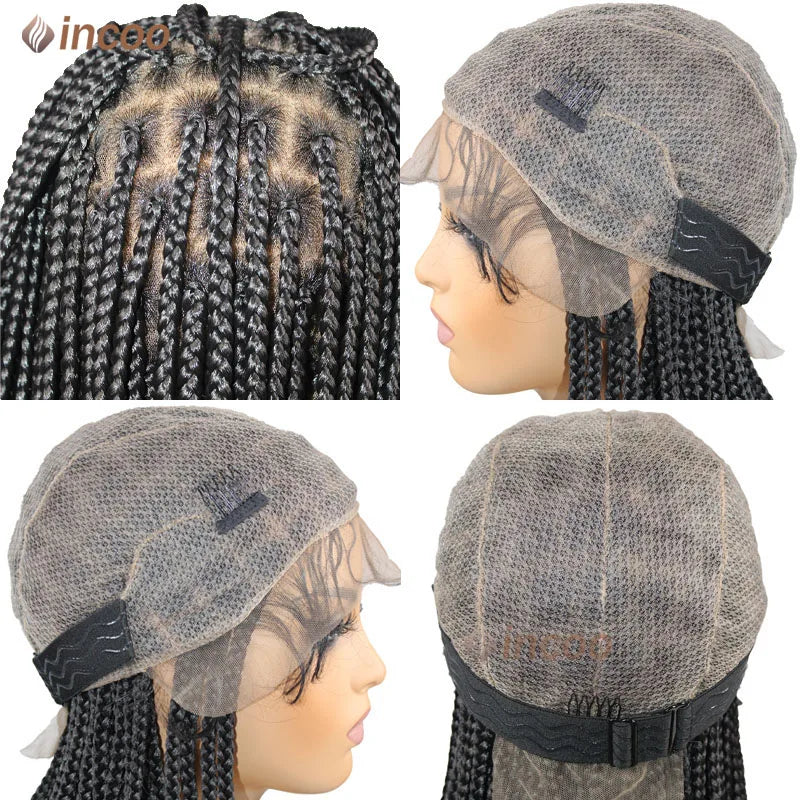 10" Short Braided Wigs Lace Front Wig Box