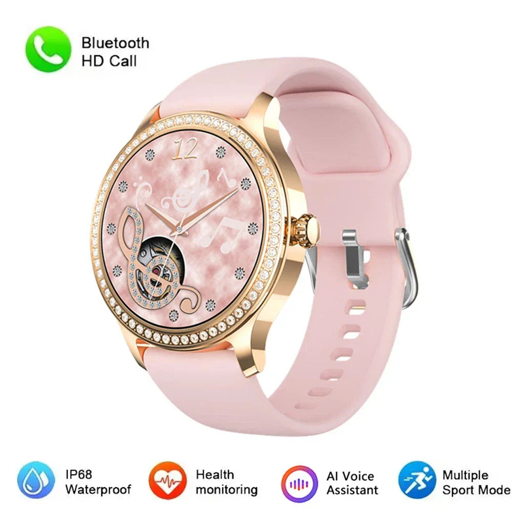 Diamond-studded Smart Watch 2024 For Women Lovely Steel