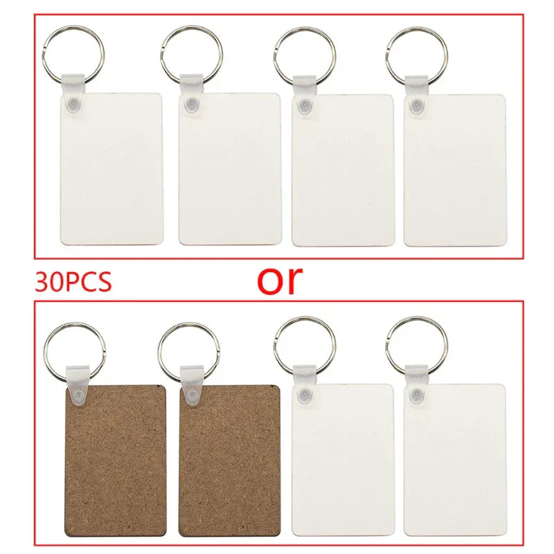 122430Pcs Sublimation Blank Keychains Thermal Transfer Key Chain